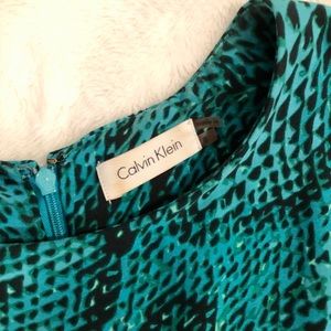 Snake Print Two Tone Calvin Klein Dress